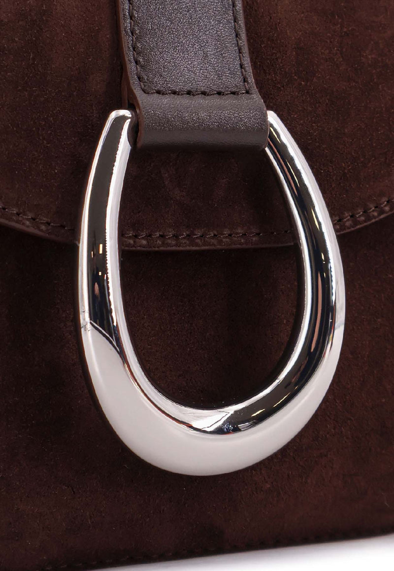 Staud Bella Saddle Suede Crossbody Bag Brown H25F3009UNESPR_Brown_35065846