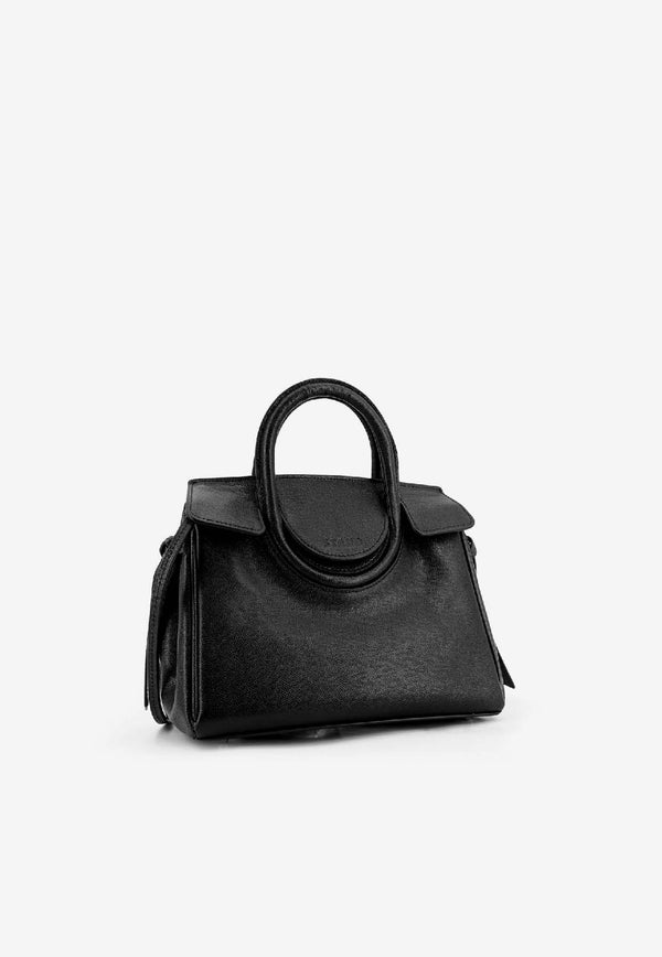 Staud Mini Maude Leather Top Handle Bag Black H25F4034VRBLK_Black_35065847