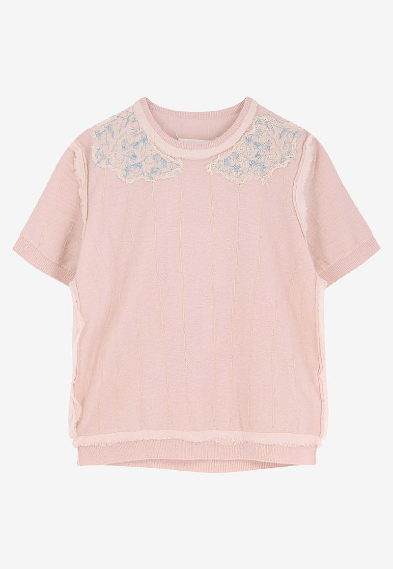 Maison Margiela Embroidered Wool Knit Top Pink S51HL0028M13153216_Pale pink_29843502