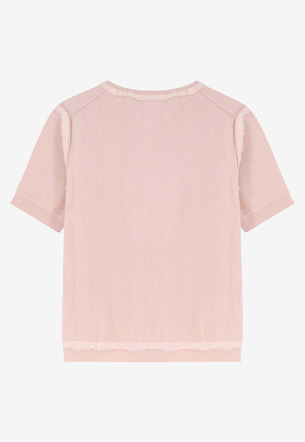 Maison Margiela Embroidered Wool Knit Top Pink S51HL0028M13153216_Pale pink_29843502