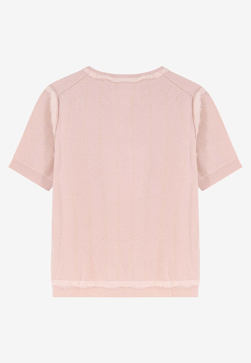 Maison Margiela Embroidered Wool Knit Top Pink S51HL0028M13153216_Pale pink_29843502