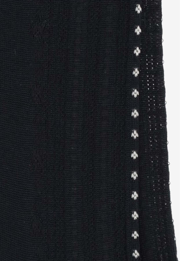 ANTIPAST Logo Embossed Socks Black AM791_BLACK