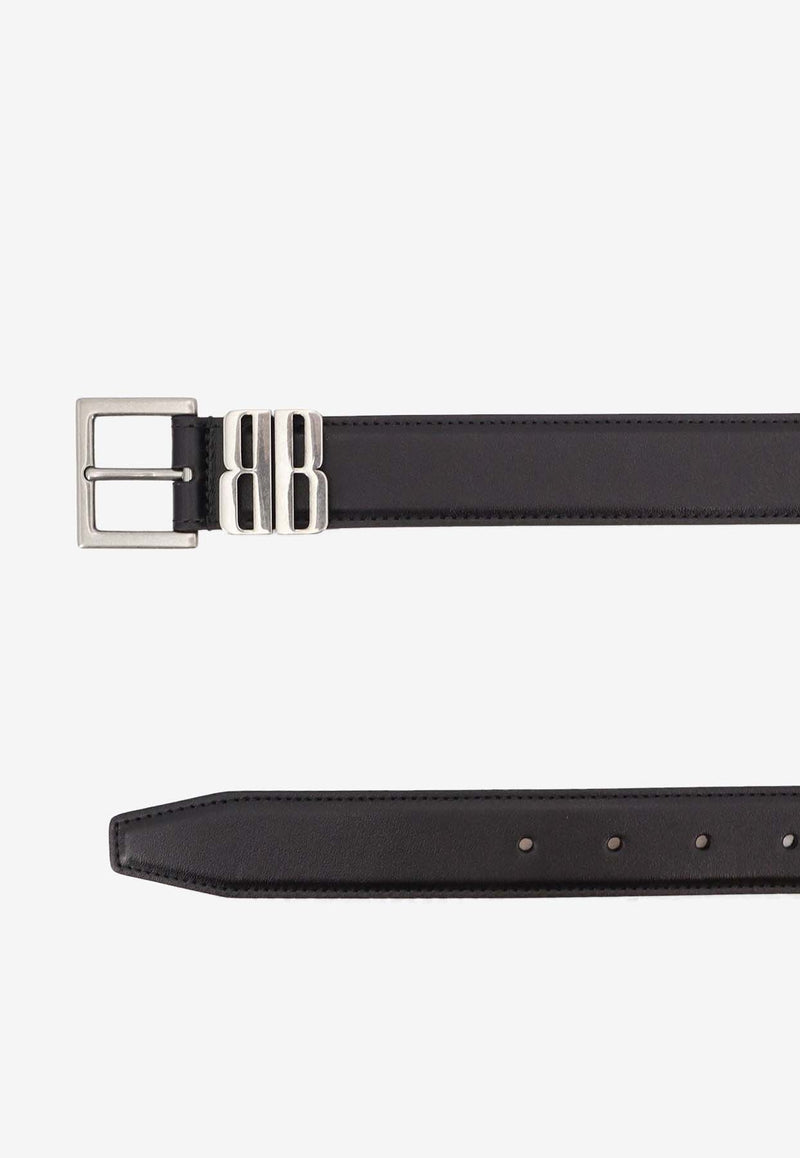 Balenciaga BB Icon Leather Belt Black 8469322ABJH1000_Black_39546559