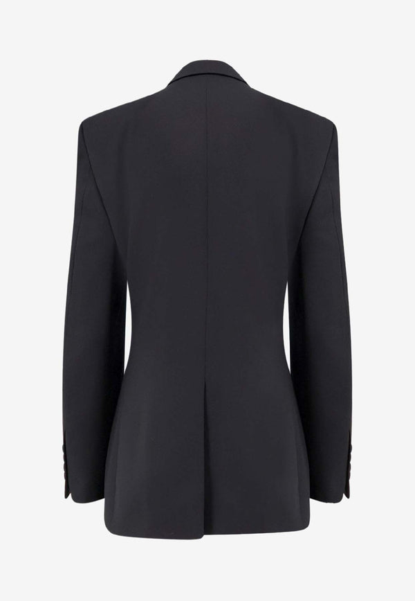 Balenciaga Single-Breasted Wool Blazer Black 850772TPT071038_White_39546617