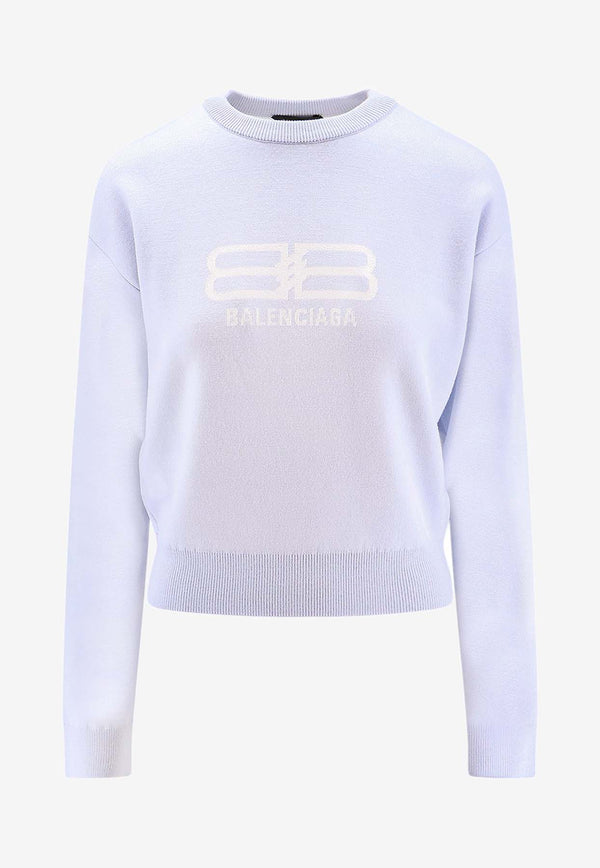 Balenciaga BB Icon Crewneck Sweater Light Blue 850046T17609076_BLUE_39546740