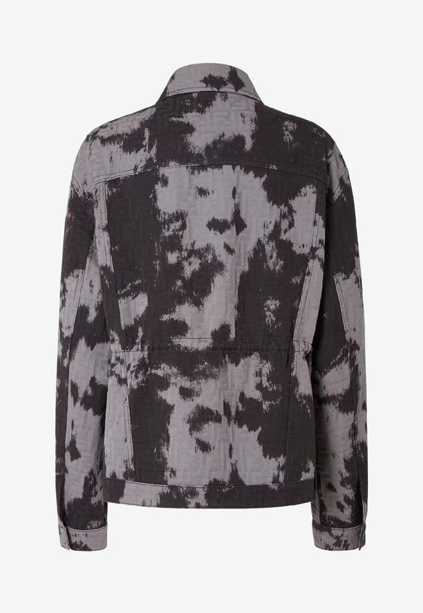 Fendi FF Logo Jacquard Denim Jacket Black FLF798AVF5F0GME_Black_35307723