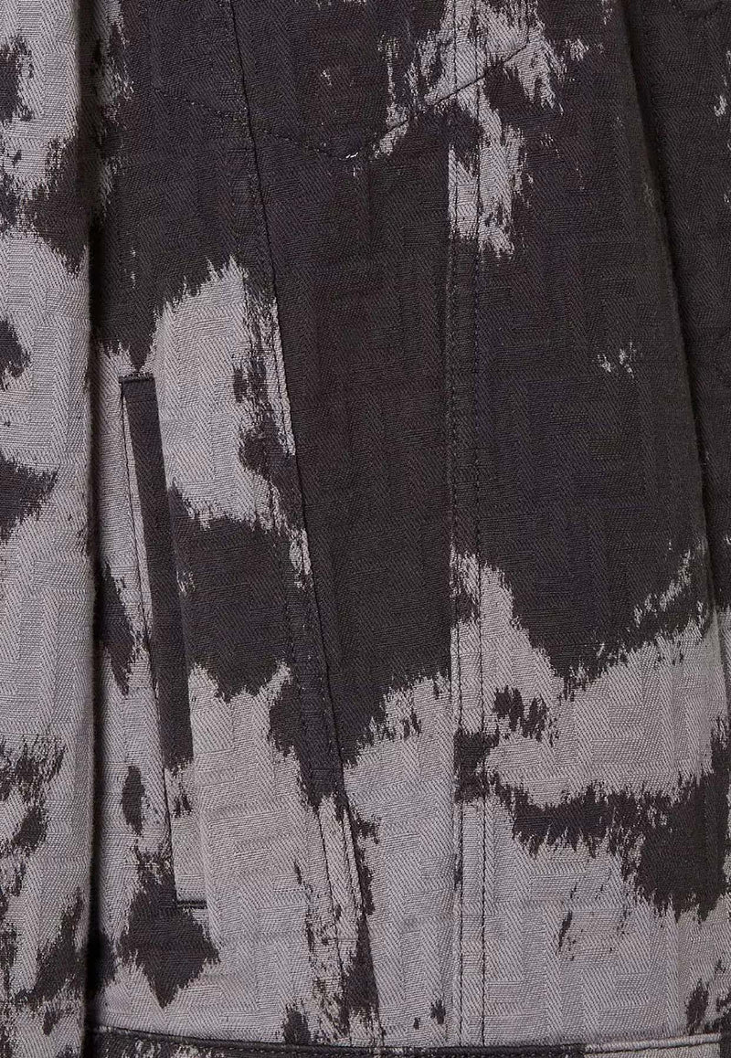 Fendi FF Logo Jacquard Denim Jacket Black FLF798AVF5F0GME_Black_35307723