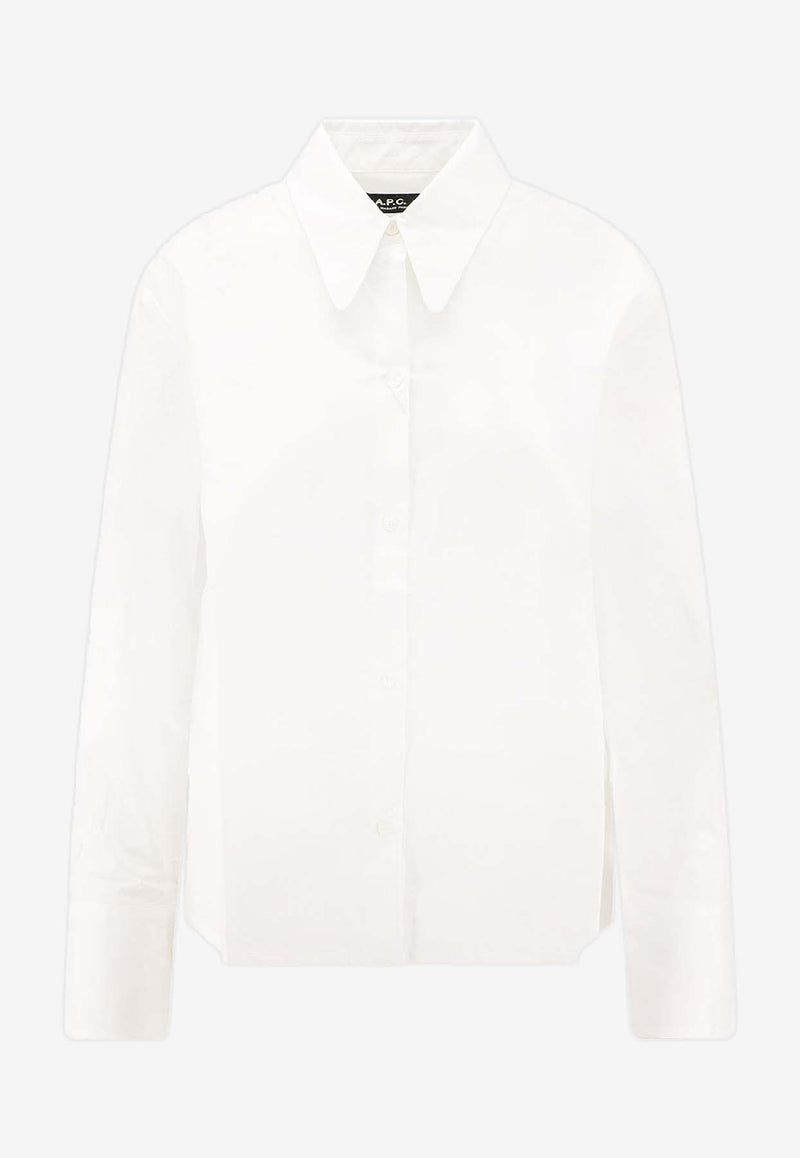 A.P.C. Bianca Long-Sleeved Shirt White COEVDF12636AAB_White_38331931