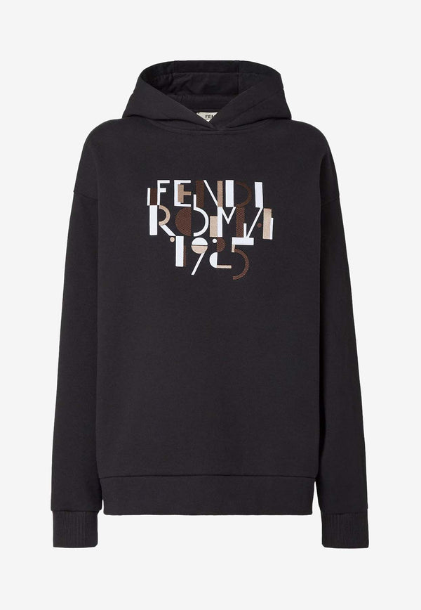 Fendi Fendi Roma 1925 Hooded Sweatshirt Black FS9755AVFAF0GME_Black_35307708