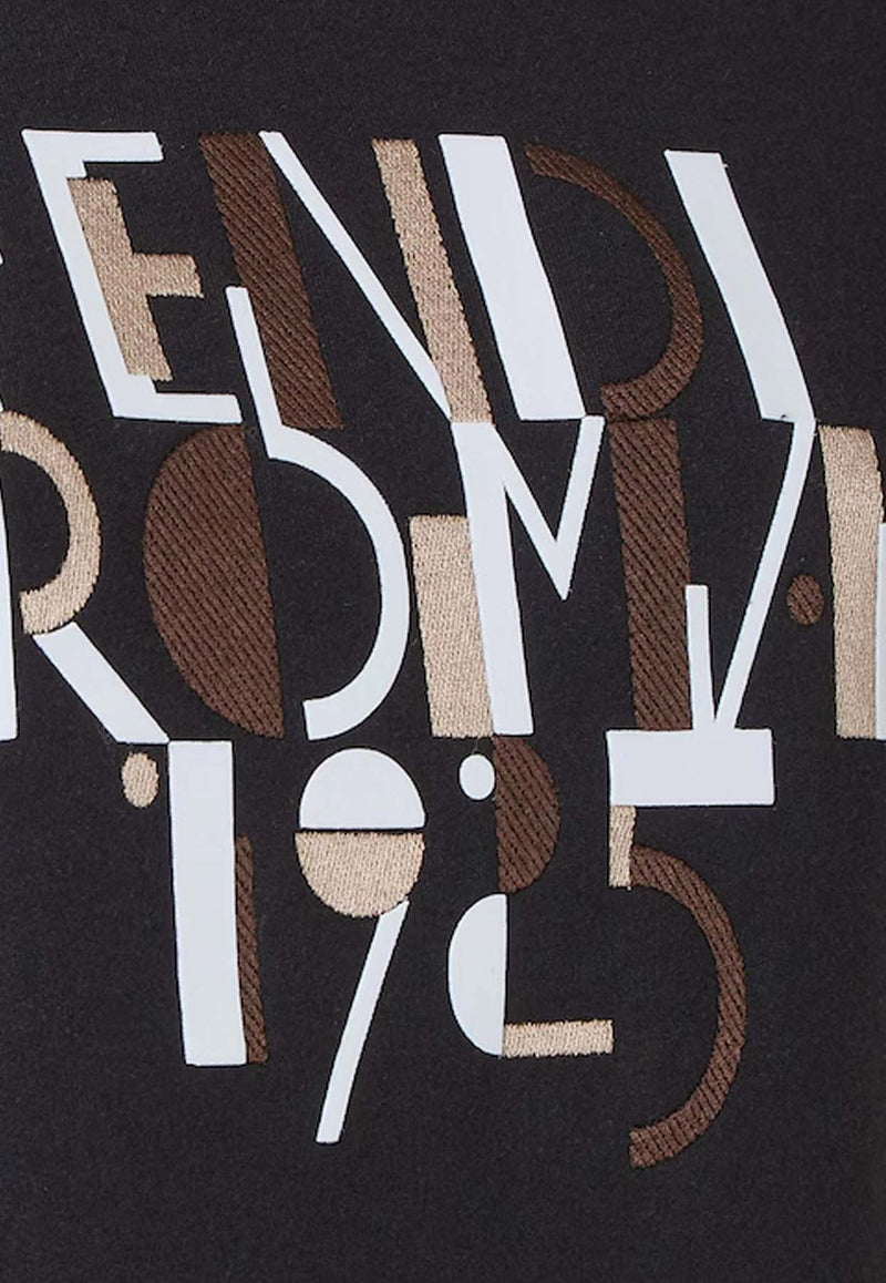 Fendi Fendi Roma 1925 Hooded Sweatshirt Black FS9755AVFAF0GME_Black_35307708