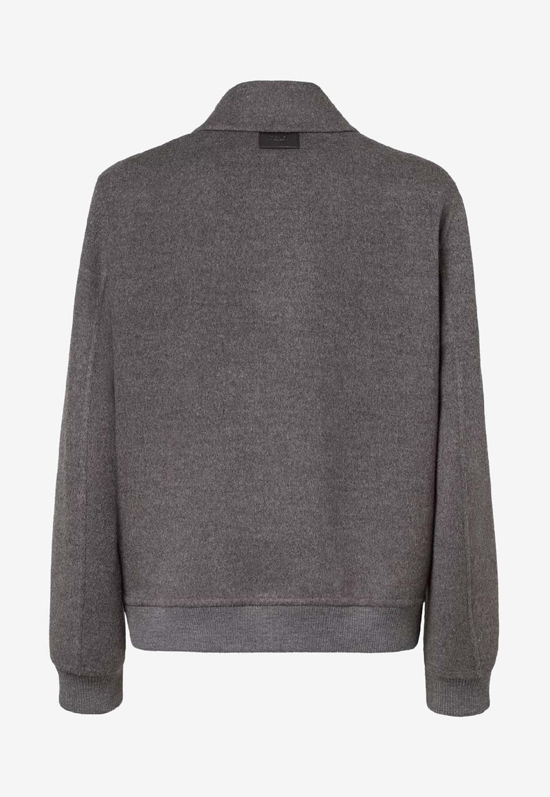 Fendi Embossed FF Wool Overshirt Gray FW1413AVIXF1M2T_Greymelange_35307700