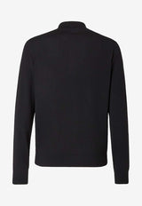 Fendi FF Logo Long-Sleeved Polo T-shirt Black FZC167AU84F0QA1_Black_35307711