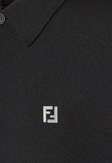 Fendi FF Logo Long-Sleeved Polo T-shirt Black FZC167AU84F0QA1_Black_35307711