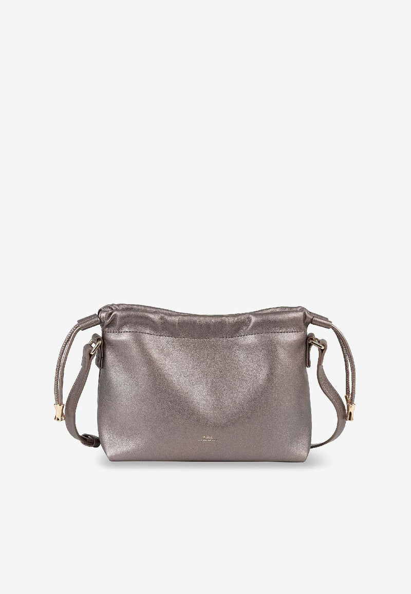 A.P.C. Mini Ninon Metallic Crossbody Bag Silver PUABZF61582RAP_Argentfonce_38331739