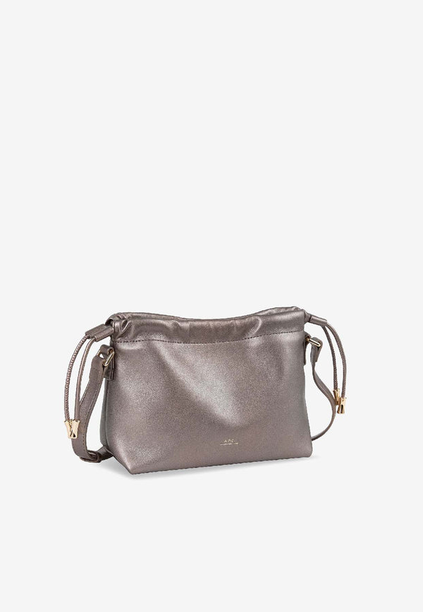 A.P.C. Mini Ninon Metallic Crossbody Bag Silver PUABZF61582RAP_Argentfonce_38331739