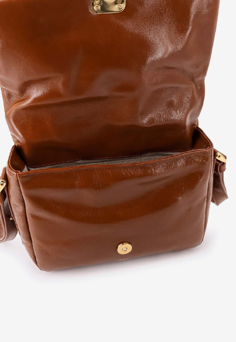 A.P.C. Grace Leather Crossbody Bag Brown PXCCKF67022CAI_Cafe_39616616