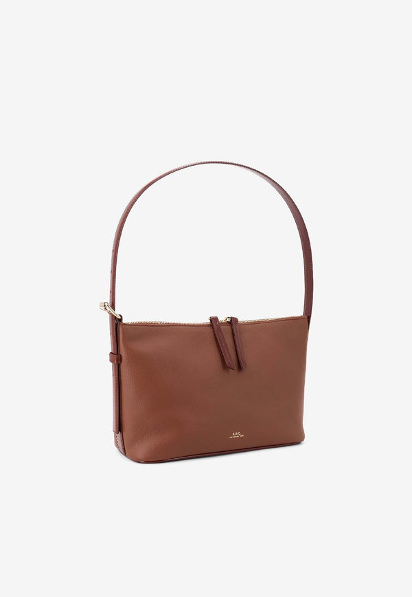 A.P.C. Vera Leather Shoulder Bag Brown PXCBLF61974CAD_Brown_38331307