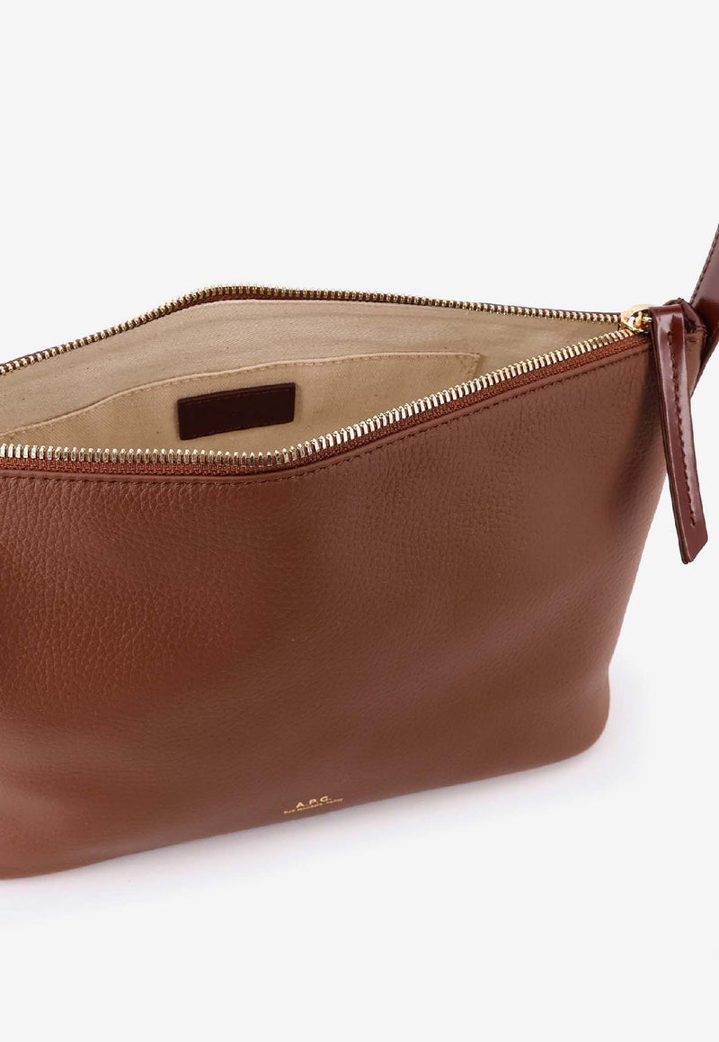 A.P.C. Vera Leather Shoulder Bag Brown PXCBLF61974CAD_Brown_38331307