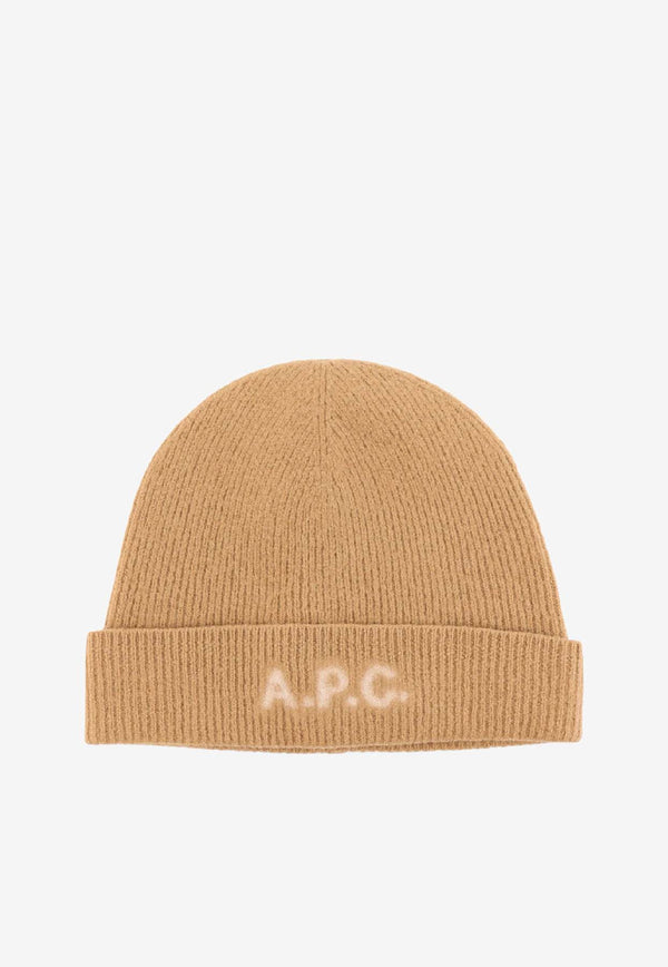 A.P.C. Harry Logo Beanie Brown WVBDKM25085CAB_Brown_39616615