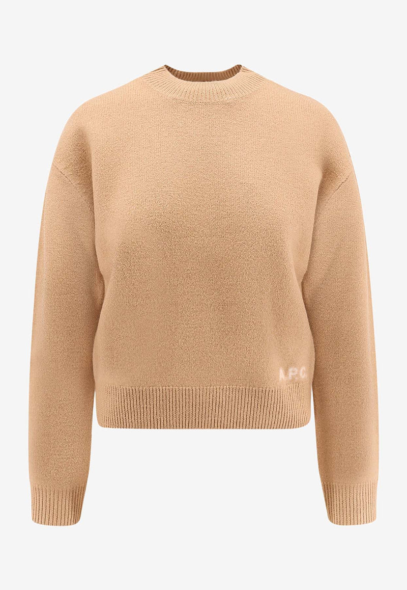A.P.C. Esther Wool Ribbed Sweater Beige WVBDKF23373CAB_Brown_38331644