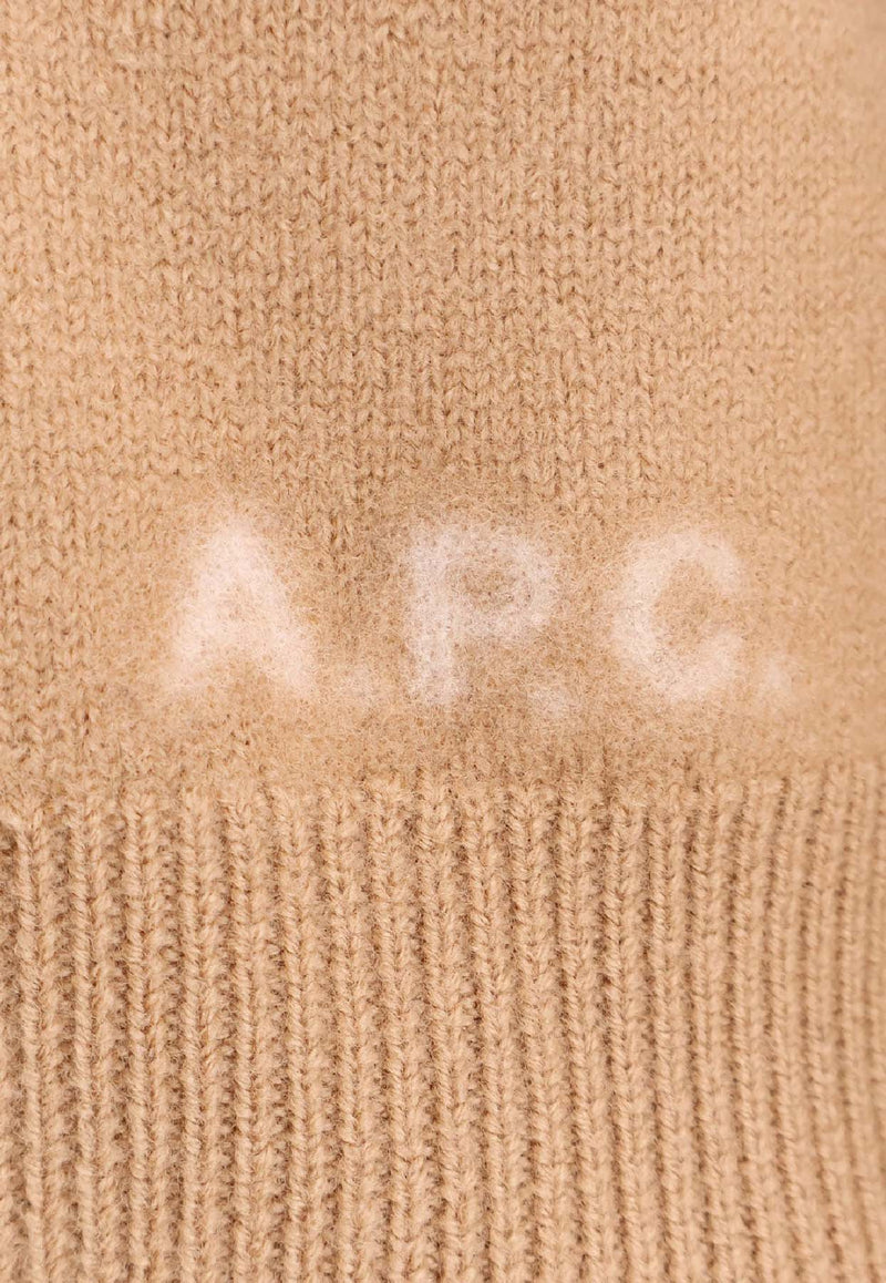 A.P.C. Esther Wool Ribbed Sweater Beige WVBDKF23373CAB_Brown_38331644