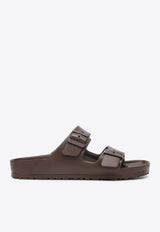 Birkenstock Arizona Rubber Slides Brown 1027402PVC/S_BIRKE-RO