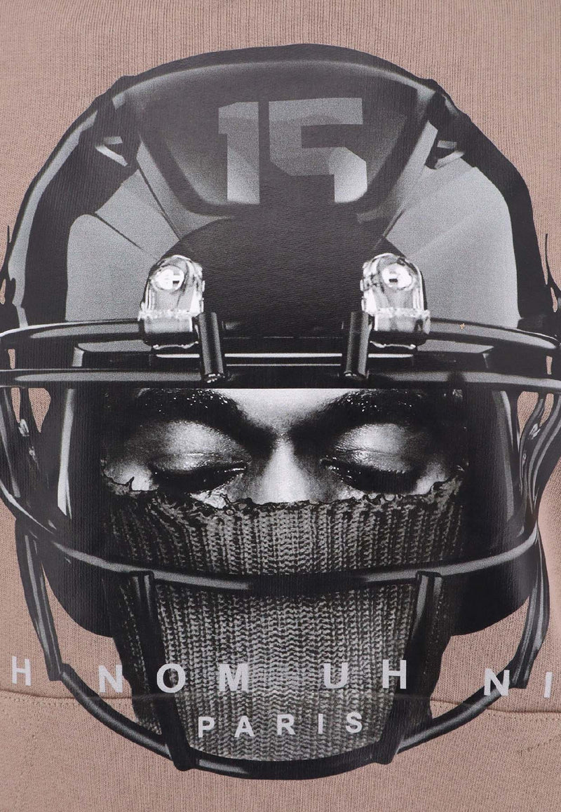 Ih Nom Uh Nit Graphic Print Drawstring Hoodie Gray NUW25230C48_FOG_35065788