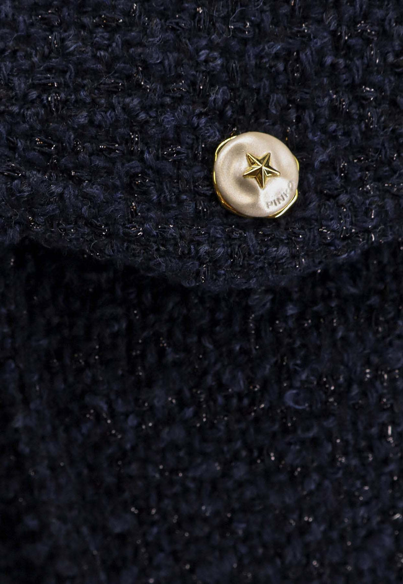 PINKO Tweed Cropped Jacket Blue 105819A2VJG82_Blue_29843172