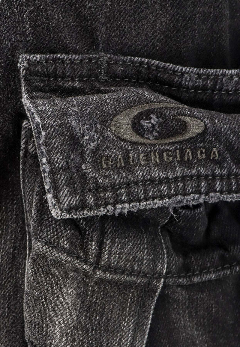 Balenciaga Distressed Cargo Jeans Black 852320TTW671037_Black_38913513