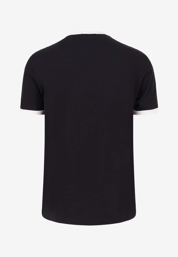 Dolce & Gabbana Flocked Logo Print T-shirt Black G8PV1TG7PGCN0000_Black_29842444