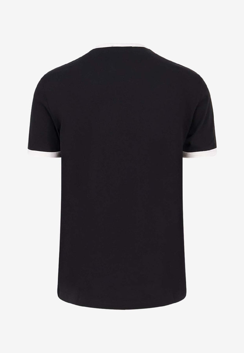 Dolce & Gabbana Flocked Logo Print T-shirt Black G8PV1TG7PGCN0000_Black_29842444