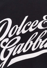Dolce & Gabbana Flocked Logo Print T-shirt Black G8PV1TG7PGCN0000_Black_29842444