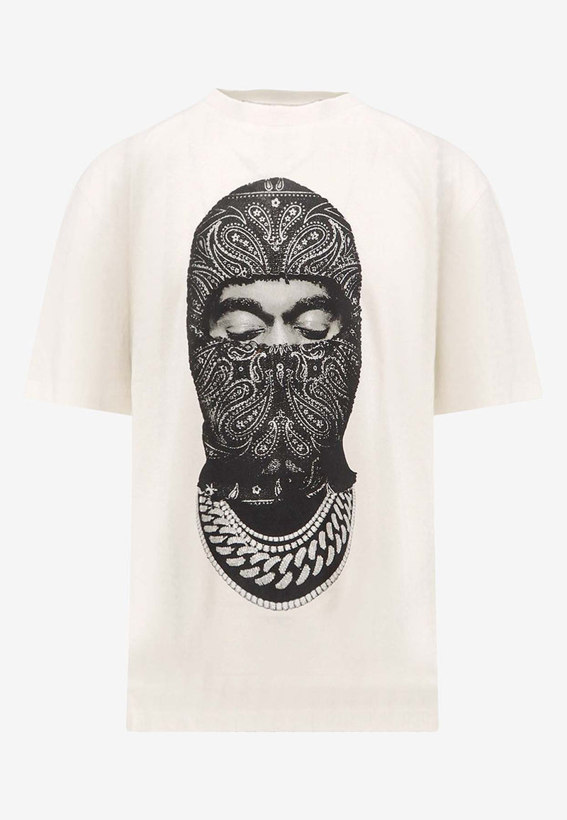 Ih Nom Uh Nit Paisley Print Mask T-shirt White NUW25231081_OFFWHITE_35066061