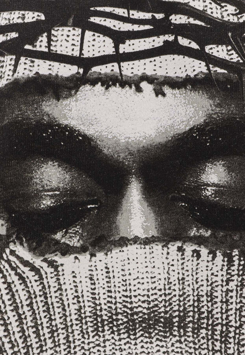 Ih Nom Uh Nit Crowned Mask Printed T-shirt White NUW25246081_OFFWHITE_35065742