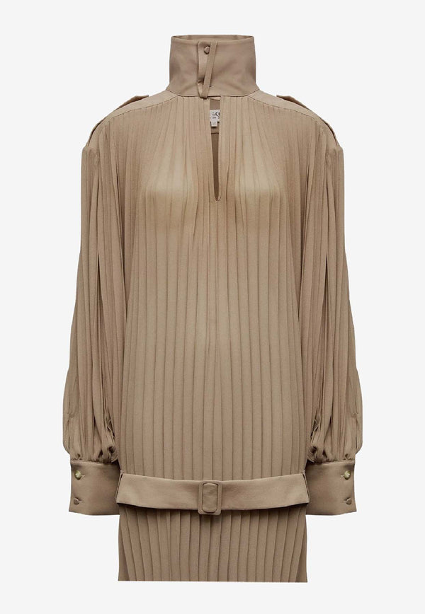 MM6 Maison Margiela Pleated Mini Dress Beige S62DD0046M35468805_Beige_30005235