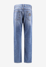 Dolce & Gabbana Logo Plaque Distressed Jeans Blue GYJCCDG8NH5S9001_VARIANTE ABBINATA_29842106