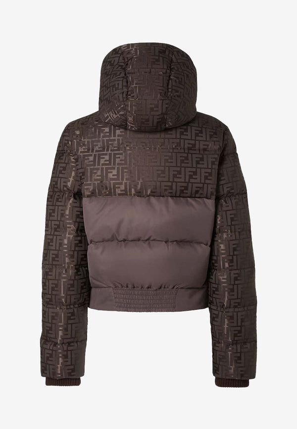 Fendi FF Jacquard Paneled Down Jacket Brown FAN225AT91F1T6H_DARK BROWN-25_29852833