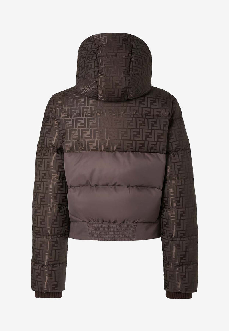 Fendi FF Jacquard Paneled Down Jacket Brown FAN225AT91F1T6H_DARK BROWN-25_29852833