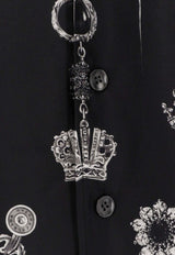 Dolce & Gabbana Medal Print Hawaii Silk Twill Bowling Shirt Black G5JH9THI1ZRHN5QP_MEDAGLIETTE FDO NERO_29840830