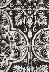 Dolce & Gabbana Majolica Print Swim Shorts Monochrome M4A13TFIM6JHY5DQ_MAIOLICA 2L NERO_29846991