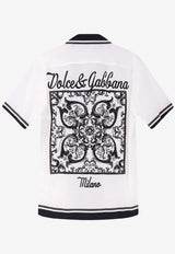 Dolce & Gabbana Majolica Print Short-Sleeved Shirt White G5NO5TFI5JGHX5DQ_MAIOLICA 3L NERO_29840831