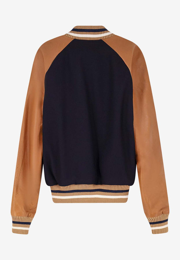 Dsquared2 Varsity Wool and Leather Bomber Multicolor S74AM1613D35260487_Blue_29841877