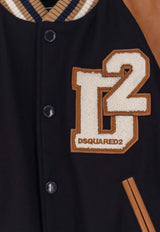 Dsquared2 Varsity Wool and Leather Bomber Multicolor S74AM1613D35260487_Blue_29841877