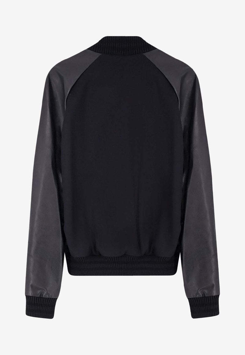 Dsquared2 Varsity Wool and Leather Bomber Black S74AM1613D35260900_Black_29843188