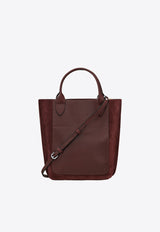 Longchamp XS Cabas Suede Tote Bag Burgundy 10276HFO/P_LONG-009