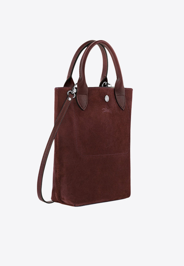 Longchamp XS Cabas Suede Tote Bag Burgundy 10276HFO/P_LONG-009