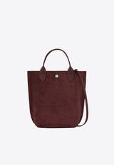 Longchamp XS Cabas Suede Tote Bag Burgundy 10276HFO/P_LONG-009