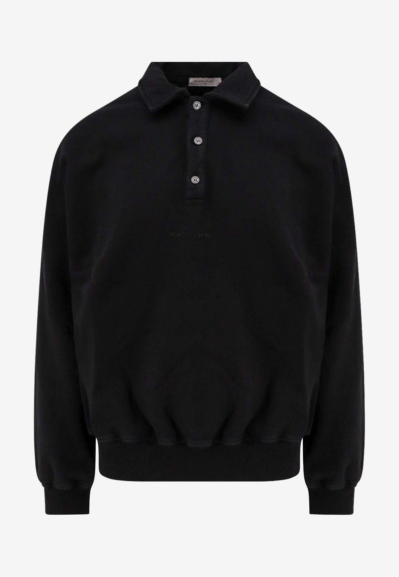 Ih Nom Uh Nit Long-Sleeved Polo T-shirt Black NUW25207009_Black_35066002