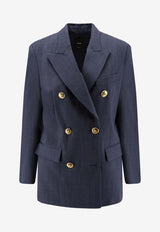 PINKO New Guinea Double-Breasted Wool Blazer Blue 105617A2SNG07_Blue_29840799