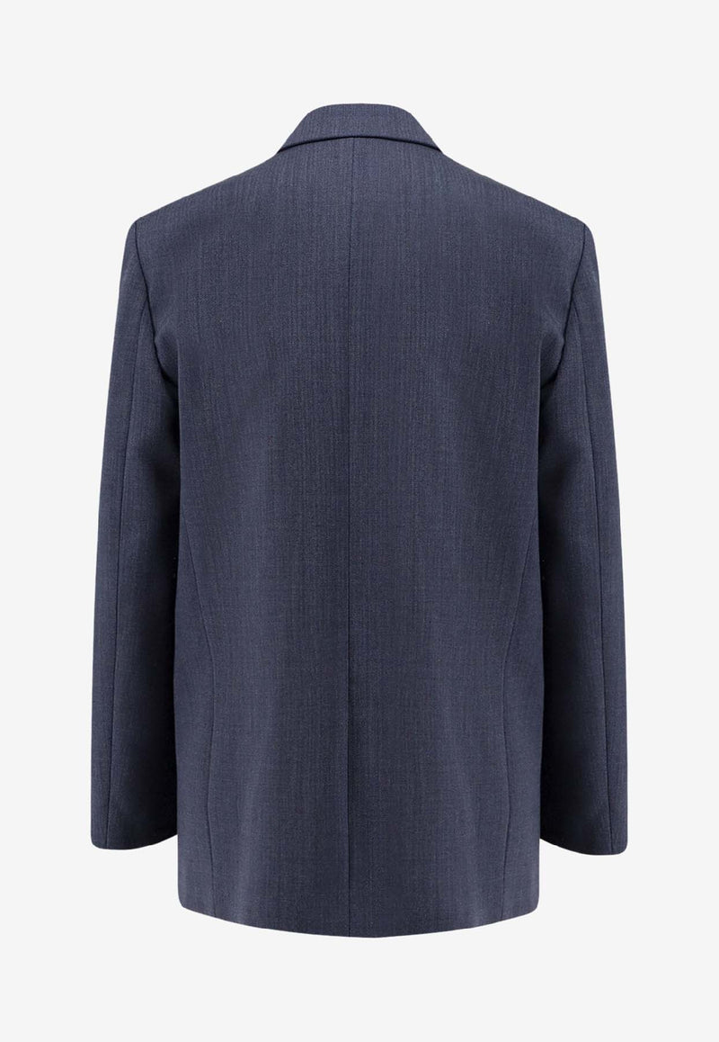PINKO New Guinea Double-Breasted Wool Blazer Blue 105617A2SNG07_Blue_29840799